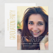 Moderne Foto High School 2016 Graduation Party Einladung (Vorne/Hinten)