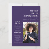 Moderne Foto High School Abschlussfeier Einladung (Vorderseite)