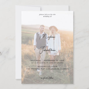 Moderne Foto-Hochzeit 11 vertikal -KR Einladung