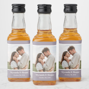 Moderne Foto-Hochzeit Alkoholflaschenetikett