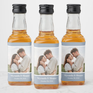 Moderne Foto-Hochzeit Alkoholflaschenetikett