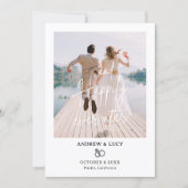 Moderne Foto-Hochzeit  Ankündigung (Vorderseite)