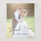 Moderne Foto Hochzeit danke (Vorderseite)