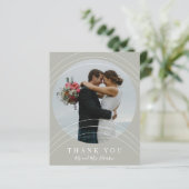 Moderne Foto Hochzeit danke (Stehend Vorderseite)