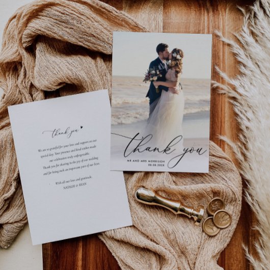 Moderne Foto Hochzeit danke