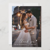 Moderne Foto Hochzeit danke (Vorderseite)