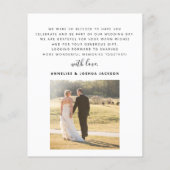 Moderne Foto Hochzeit danke Flyer (Hinten)