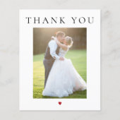 Moderne Foto Hochzeit danke Flyer (Vorne)