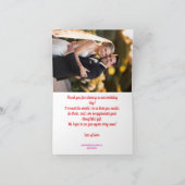 Moderne Foto Hochzeit danke MINI SIZE (Innenseite)