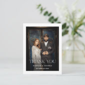 Moderne Foto-Hochzeit Danke Postkarte (Stehend Vorderseite)