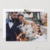 Moderne Foto Hochzeit Dankeschön Karte (Vorne/Hinten)