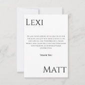 Moderne Foto Hochzeit Dankeschön Karte (Vorderseite)