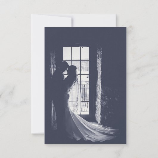 Moderne Foto Hochzeit Dankeschön Karte (Rückseite)