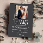 Moderne Foto Hochzeit Dankeschön Karte