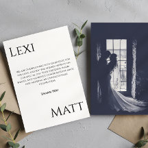 Moderne Foto Hochzeit Dankeschön Karte