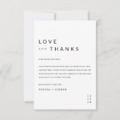 Moderne Foto Hochzeit Dankeschön Karte mit Hinweis (Rückseite)