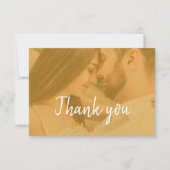 Moderne Foto-Hochzeit Dankeskarte (Vorderseite)