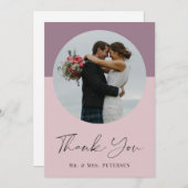 Moderne Foto Hochzeit Dankeskarte (Vorne/Hinten)
