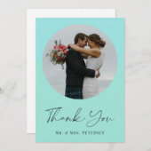 Moderne Foto Hochzeit Dankeskarte (Vorne/Hinten)