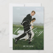 Moderne Foto-Hochzeit Einladung (Vorderseite)