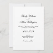 Moderne Foto-Hochzeit Einladung (Rückseite)