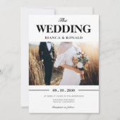 Moderne Foto-Hochzeit Einladung (Vorderseite)