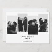 Moderne Foto-Hochzeit Einladung (Vorderseite)