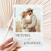 Moderne Foto Hochzeit Einladung