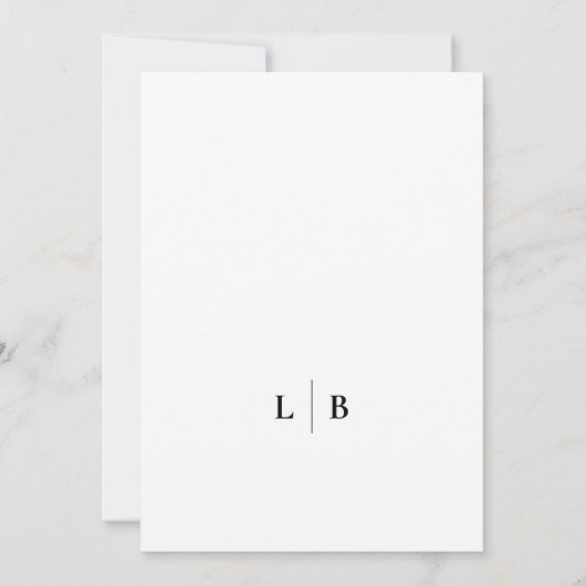 Moderne Foto-Hochzeit Einladung (Rückseite)