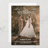 Moderne Foto-Hochzeit Einladung (Vorne/Hinten)