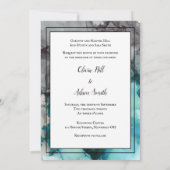 Moderne Foto Hochzeit Einladung Abstrakt (Rückseite)