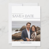 Moderne Foto-Hochzeit ganz einfach Save The Date (Vorderseite)