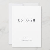 Moderne Foto-Hochzeit ganz einfach Save The Date (Rückseite)