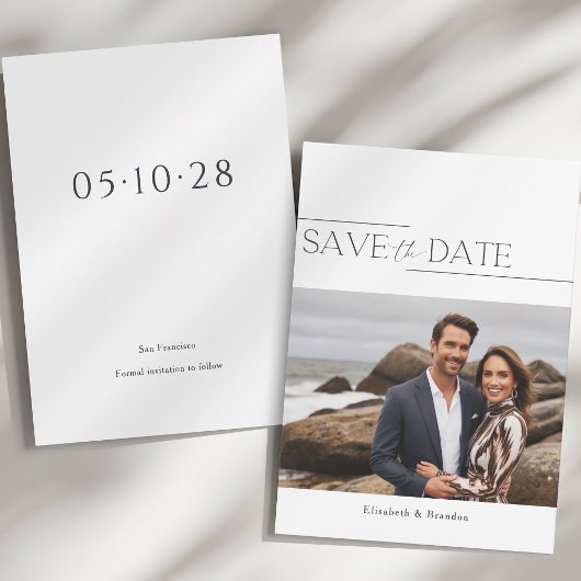 Moderne Foto-Hochzeit ganz einfach Save The Date