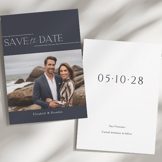 Moderne Foto-Hochzeit ganz einfach Save The Date