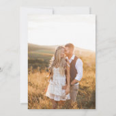 Moderne Foto-Hochzeit im Herbst Einladung (Rückseite)