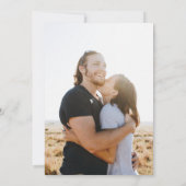 Moderne Foto Hochzeit in Weiß und Schwarz Einladung (Rückseite)