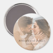Moderne Foto-Hochzeit Magnet (Vorderseite/Rückseite)