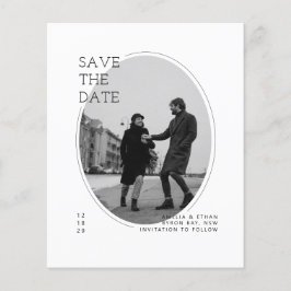 Moderne Foto-Hochzeit mit minimalistischem Budget Flyer
