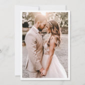 Moderne Foto Hochzeit Moderne Minimalistische Einladung (Rückseite)