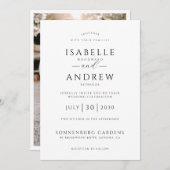 Moderne Foto Hochzeit Moderne Minimalistische Einladung (Vorne/Hinten)