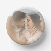 Moderne Foto-Hochzeit Pappteller (Vorderseite)