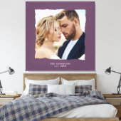 Moderne Foto Hochzeit personalisiert est. in Leinwanddruck (Insitu (Schlafzimmer))
