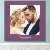 Moderne Foto Hochzeit personalisiert est. in Leinwanddruck (Insitu (Holzboden))