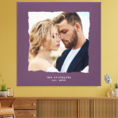 Moderne Foto Hochzeit personalisiert est. in Leinwanddruck (Insitu (Wohnzimmer))