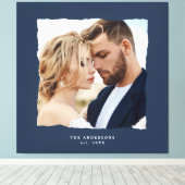 Moderne Foto Hochzeit personalisiert est. in Leinwanddruck (Insitu (Holzboden))