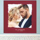 Moderne Foto Hochzeit personalisiert est. in Leinwanddruck (Insitu (Holzboden))