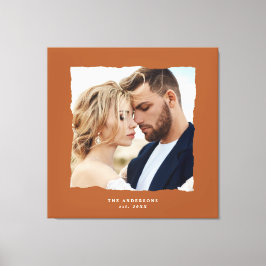 Moderne Foto Hochzeit personalisiert est. in Leinwanddruck