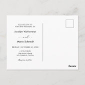 Moderne Foto-Hochzeit Postkarte (Rückseite)