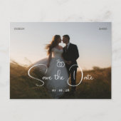 Moderne Foto-Hochzeit Postkarte (Vorderseite)